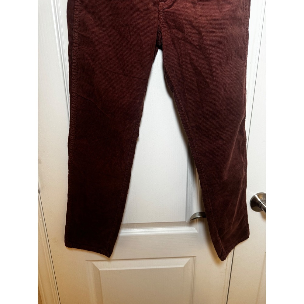 AMO Chelsea Crop Corduroy Pants Burgundy Slim Fit High Rise Size 25 NWT - Picture 5 of 8